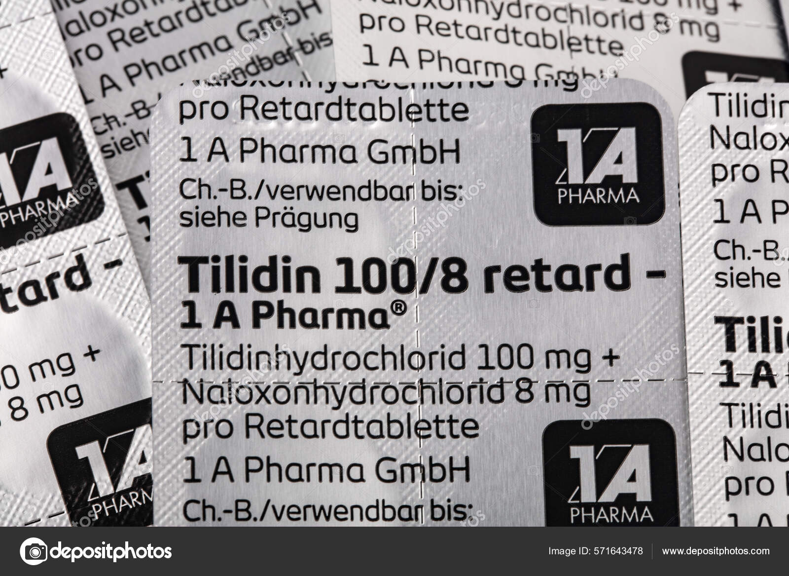 Ветцария Германия 2022 Блистеры Tilidin Painkiller Тилидин.