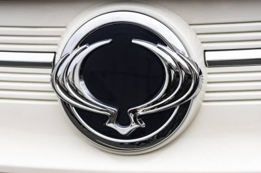 WETZLAR, ALMANY 2022-04-23 Ssangyong Araç Logosu. SsangYong Koreli bir otomobil üreticisi..