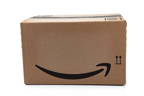 Wetzlar Duitsland 2022 Amazon Prime Pakket Witte Achtergrond Prime Een — Stockfoto