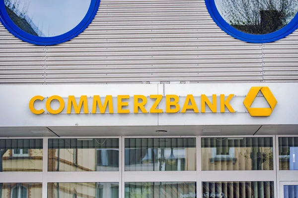 Németország 2022 Bizottság Logo Commerzbank Németország Egyik Legnagyobb Bankja Kereskedelmi — Stock Fotó