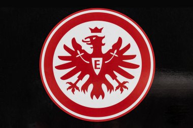 GERMANY - WETZLAR JULY 08, 2022: Coat of arms city of Frankfurt am Main Eintracht. Germany