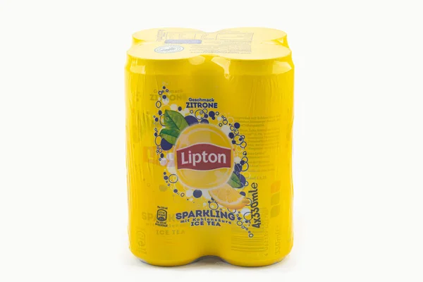 Wetzlar Germany 2022 Canned Lipton Ice Tea Lipton Ice Tea — Fotografia de Stock