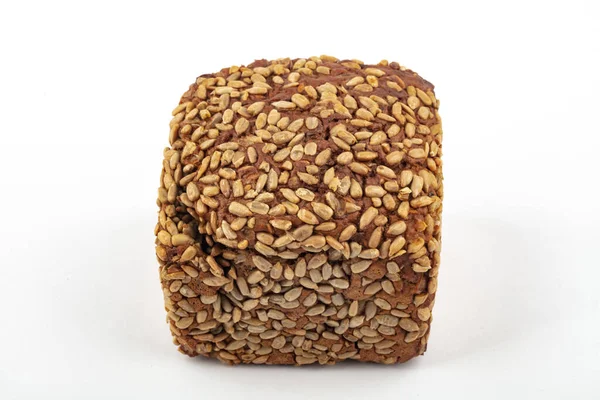 Delicious Whole Grain Bread Isolated White Background — Fotografia de Stock