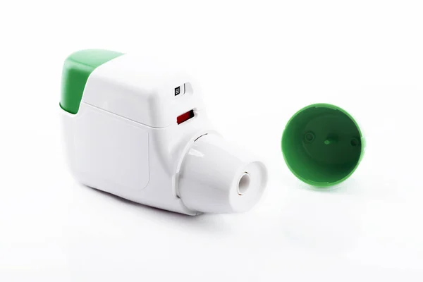 Metered Dose Inhaler Isolated White Background — Zdjęcie stockowe