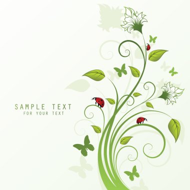 Metnin için yeri olan soyut çiçek arkaplanı