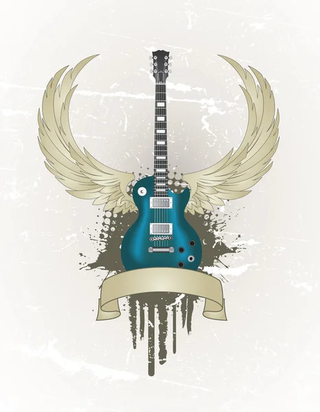 Alas de guitarra — Vector de stock