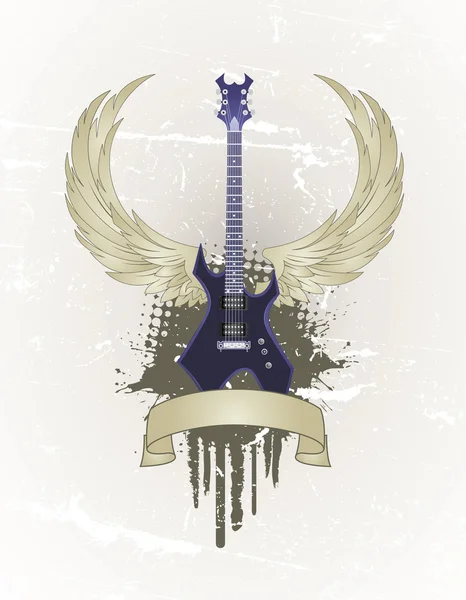 Alas de guitarra — Vector de stock