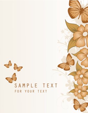 Metnin için yeri olan soyut çiçek arkaplanı