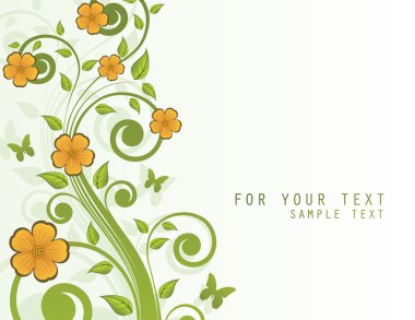 Metnin için yeri olan soyut çiçek arkaplanı