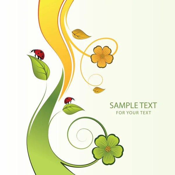 Abstrakte florale Hintergrund mit Platz für Ihren Text — Stockvektor