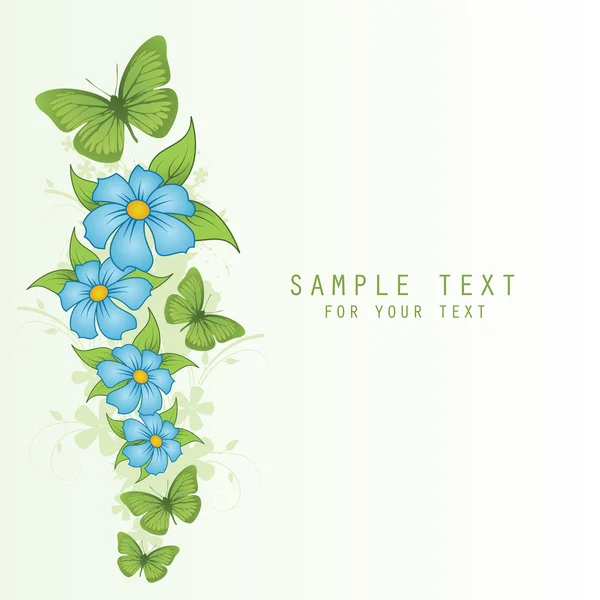 Abstract floral background with place for your text — Stock Vector