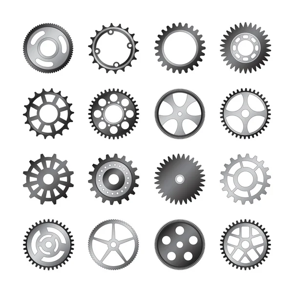 Satz Zahnräder Vektor — Stockvektor