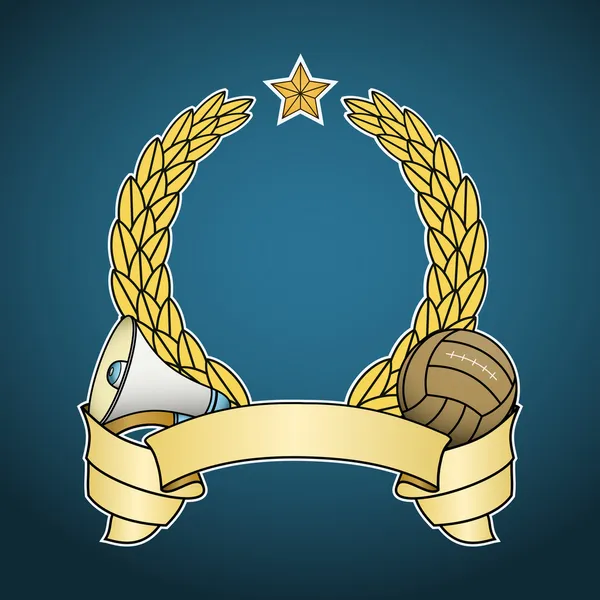 Emblema del calcio vettoriale — Vettoriale Stock