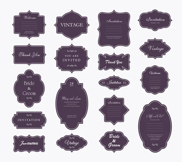 vektör vintage çerçeve kümesi