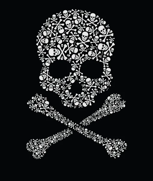 Skull of skulls — Stock Vector