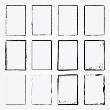 Grunge çerçeve kümesi