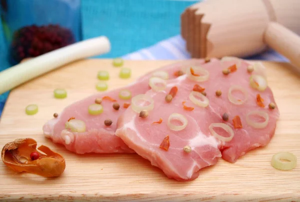 Fresh Raw Meat Plate — Stock Photo, Image