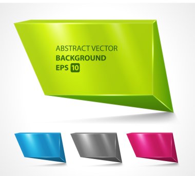 soyut geometrik konuşma kabarcıklar set vektör arka plan. EPS 10.