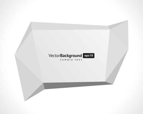 Абстрактный векторный фон речи оригами