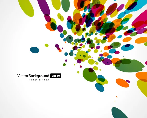 Abstracte vliegen cirkel splat vector achtergrond — Stockvector