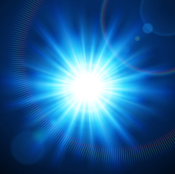 Abstraction light with lens flare vector background. Eps 10.