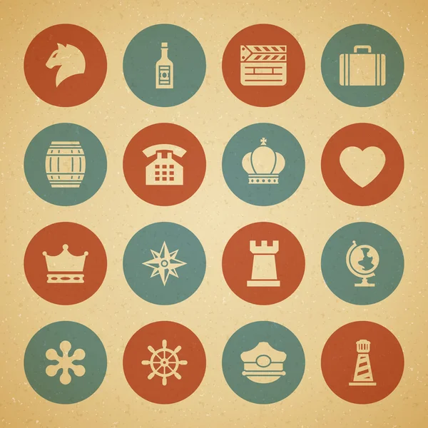 Vintage retro icons set. Vector design elements. — Stock Vector