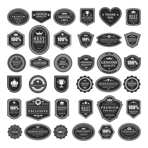 Colección de etiquetas de emblema retro de estilo vintage. Elementos de diseño vectorial . — Vector de stock