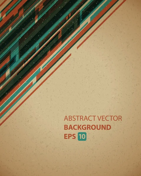 Abstract retro technologie lijnen vector achtergrond. Eps 10 — Stockvector