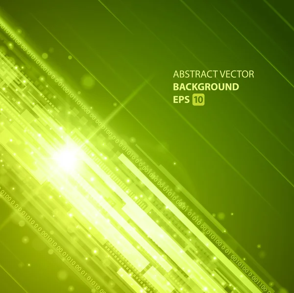 Lignes technologiques brillantes abstraites et arrière-plan vectoriel de lumière. Eps 10 — Image vectorielle
