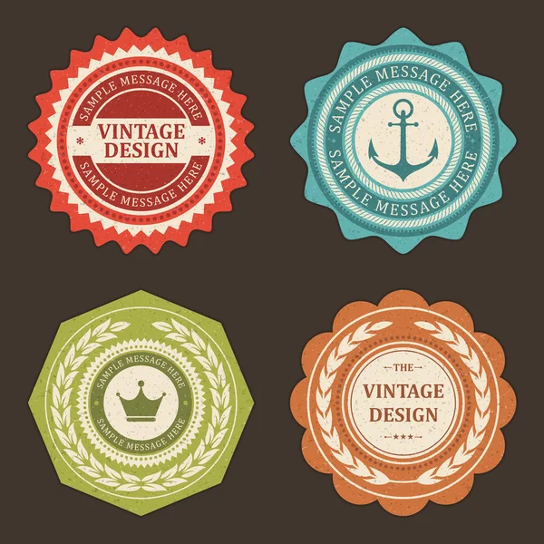 Vintage labels set. Vector design elements. — Stock Vector