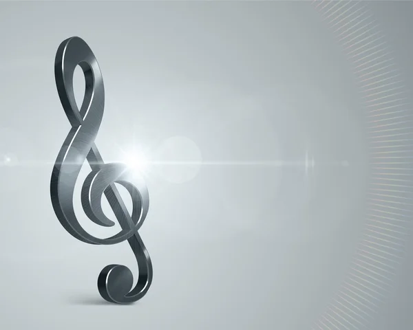 3d Note de musique et effets de lumière fond vectoriel. Eps 10 — Image vectorielle