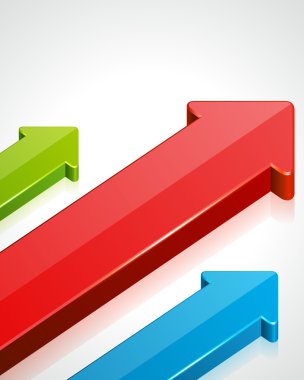 3D grafik okları vektör arka plan