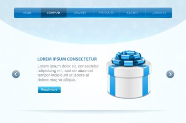 Web sitesi başlığı tasarım şablonu. vektör çizimi eps 10.