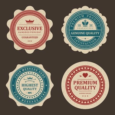 Vintage etiketleri ayarlama. vektör tasarım öğeleri.