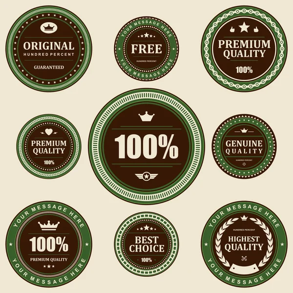 Vintage labels set. Vector design elements. — Stock Vector