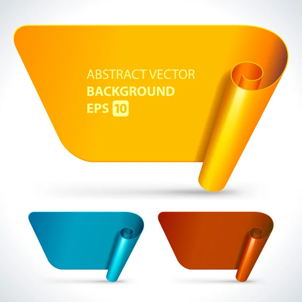 Abstracte scroll papieren vector achtergrond eps 10 — Stockvector