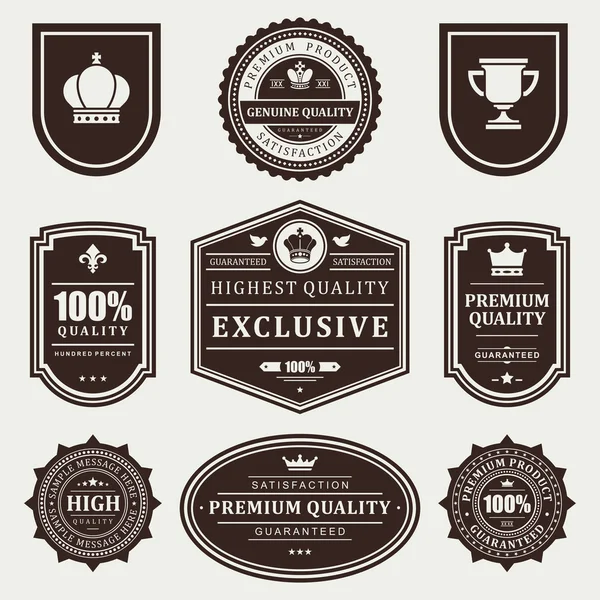 Vintage labels set. Vector design elements. — Stock Vector