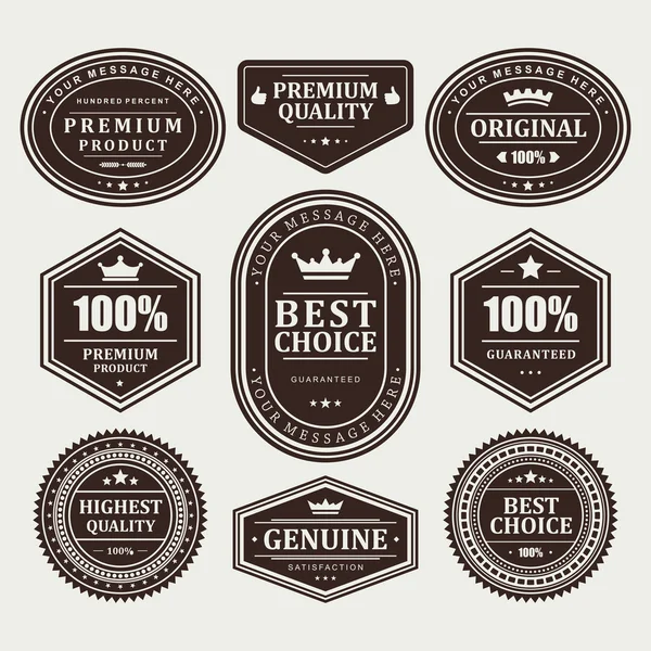 Vintage labels set. Vector design elements. — Stock Vector