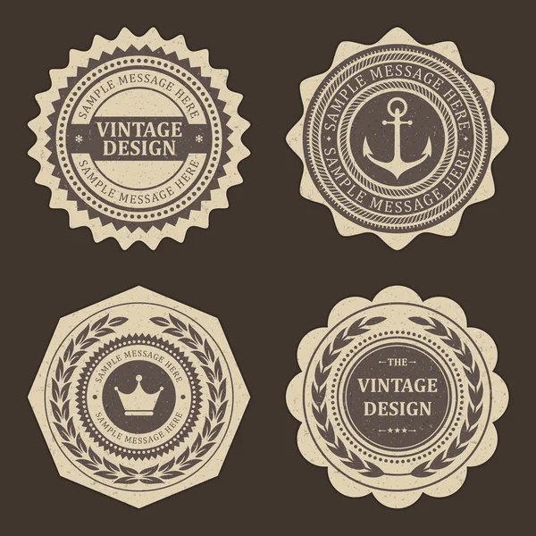 Set di etichette vintage. Elementi di design vettoriale . — Vettoriale Stock