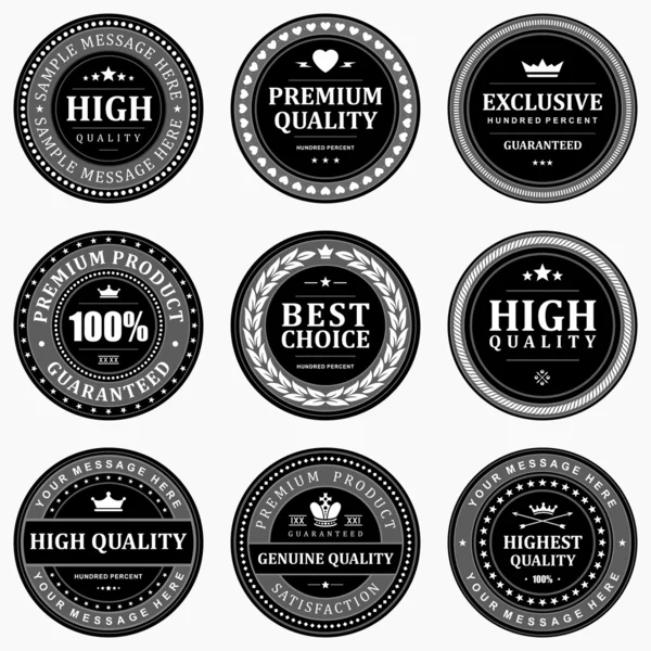 Vintage labels set. Vector design elements. — Stock Vector