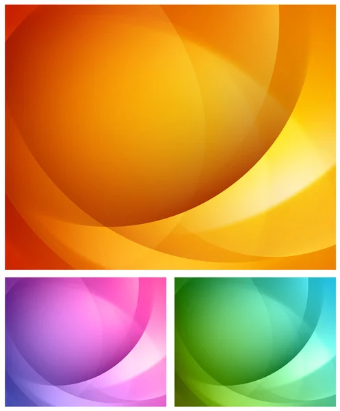 Abstract shapes swirl vector backgrounds set. Eps 10. — Stock Vector