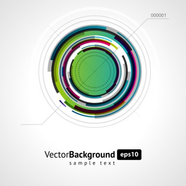 Soyut teknoloji daireleri vektör arkaplanı