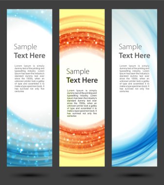 son moda vektörel banner dikey set eps 10 abstract