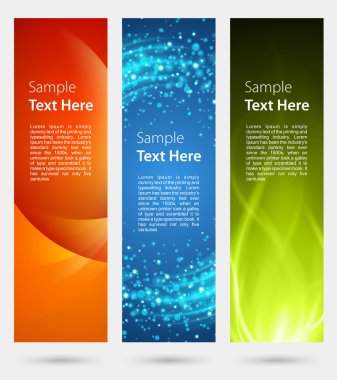 son moda vektörel banner dikey set eps 10 abstract