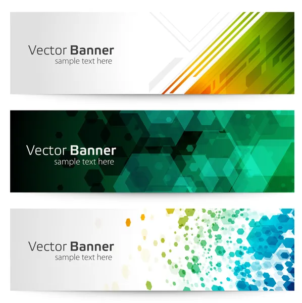 Abstract trendy vector banner or header set eps 10 — Stock Vector