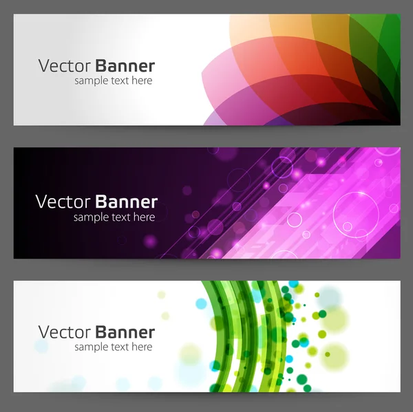 Abstrakt trendiga vektor banner eller header ställa eps 10 — Stock vektor