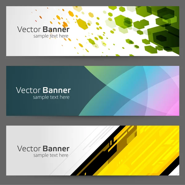 Abstracto banner vector de moda o conjunto de encabezado eps 10 — Vector de stock