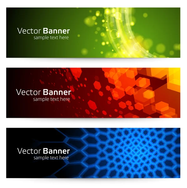 Abstract trendy vector banner or header set eps 10 — Stock Vector