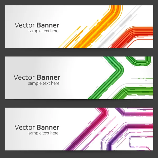 Abstract trendy vector banner or header set eps 10 — Stock Vector