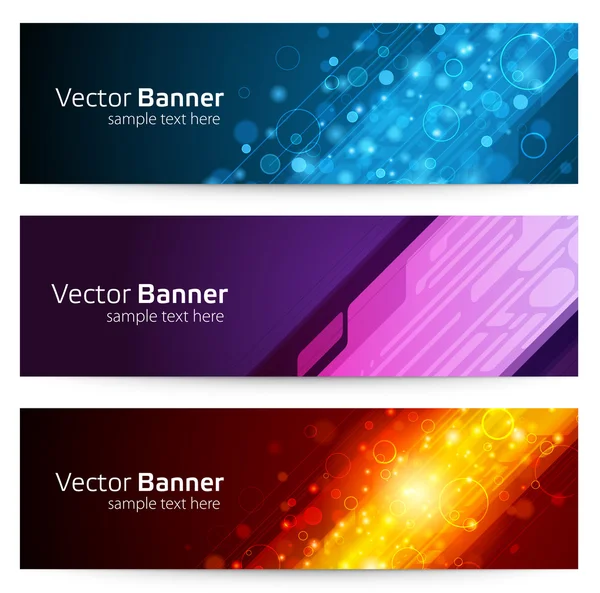 Absztrakt divatos vector-banner vagy fej készlet eps 10 — Stock Vector